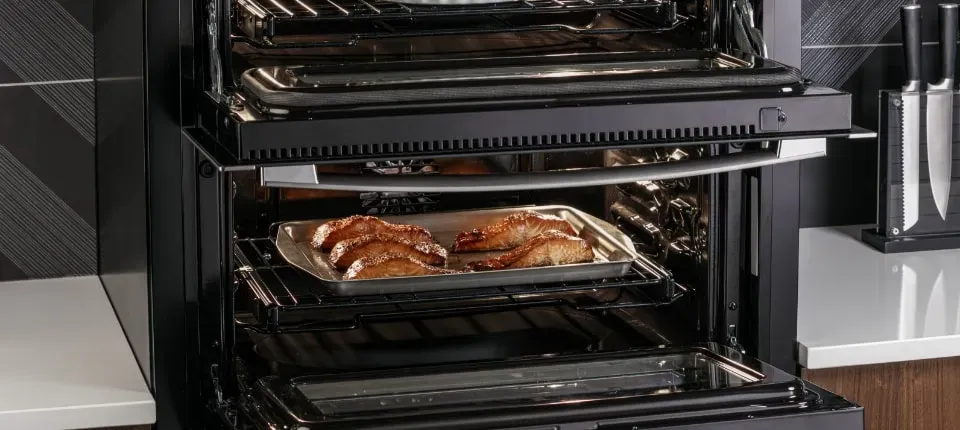 opened oven door
